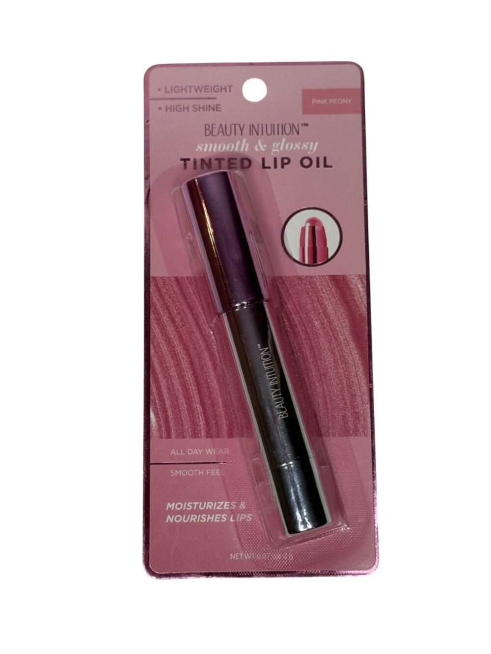 Beauty Intuition Pink Peony Tinted Lip Oil Glossy Hydrating Lip Oil New
